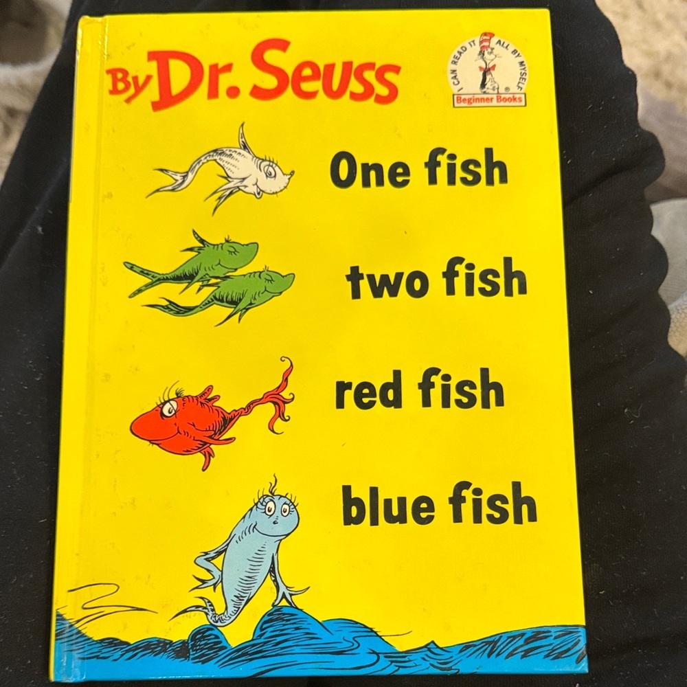 Vintage Dr. Seuss Book Lot (6)  Hop on Pop ABC, One Fish, Cat in Hat, + 1960/70s